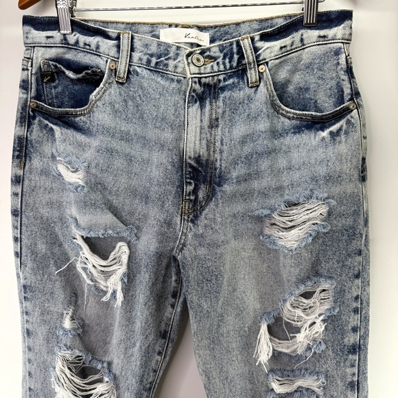 KanCan Karen High Rise Mom Distressed Denim Cropped Jeans 13/30 - Picture 4 of 13